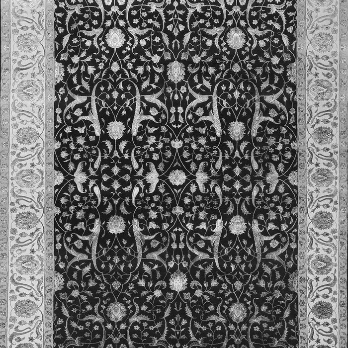Serging Thickness of Machine Washable Persian Gray Traditional Rug, wshtr2084gry