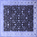 Square Persian Blue Traditional Rug, tr2084blu