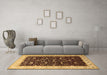 Machine Washable Persian Brown Traditional Rug in a Living Room,, wshtr2084brn