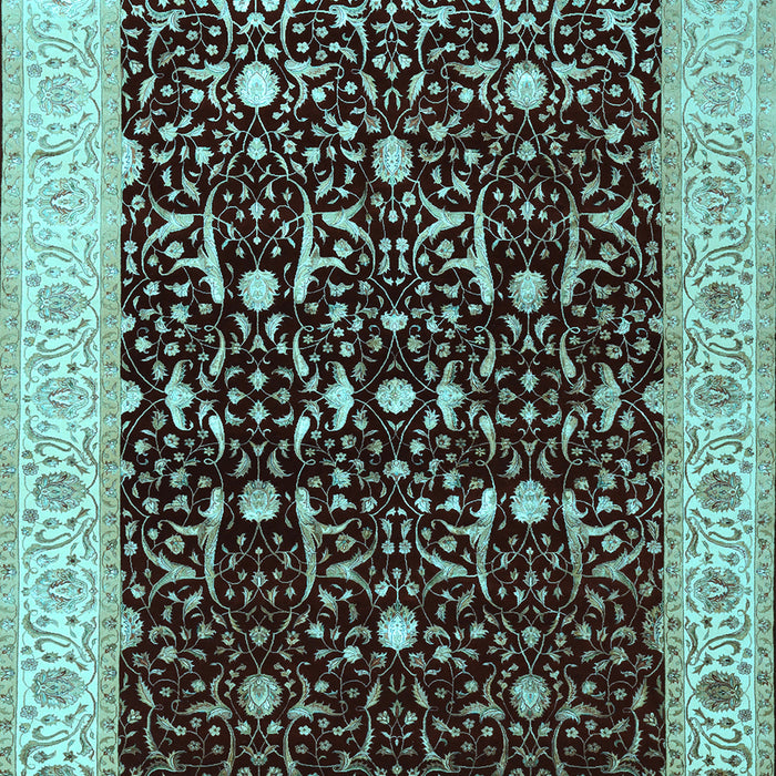 Machine Washable Persian Light Blue Traditional Rug, wshtr2084lblu