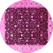 Round Persian Pink Traditional Rug, tr2084pnk