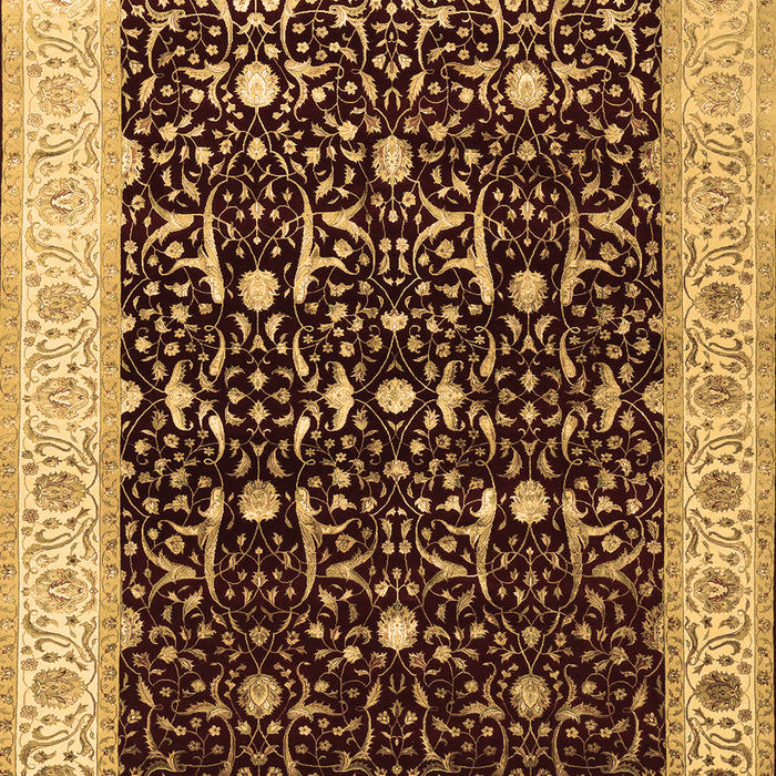 Machine Washable Persian Brown Traditional Rug, wshtr2084brn