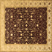 Square Persian Brown Traditional Rug, tr2084brn