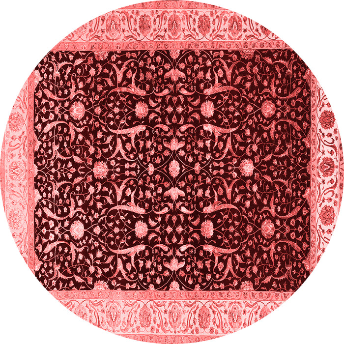 Machine Washable Persian Red Traditional Rug, wshtr2084red