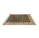 Sideview of Machine Washable Traditional Red Brown Rug, wshtr2085