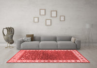 Machine Washable Persian Red Traditional Rug, wshtr2085red