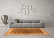 Machine Washable Persian Orange Traditional Area Rugs in a Living Room, wshtr2085org