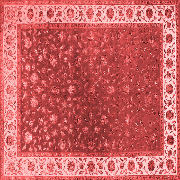 Machine Washable Persian Red Traditional Rug, wshtr2085red