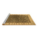 Sideview of Machine Washable Persian Brown Traditional Rug, wshtr2085brn