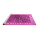 Sideview of Machine Washable Persian Pink Traditional Rug, wshtr2085pnk