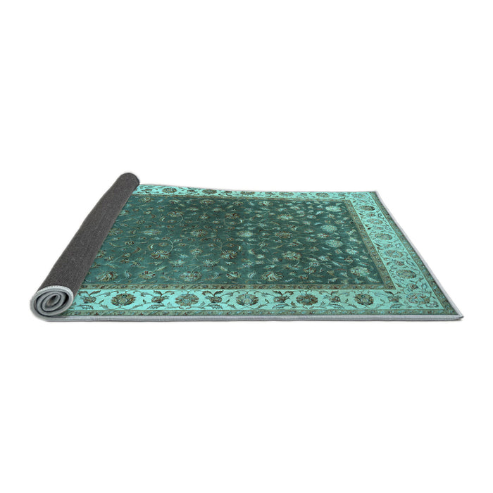 Sideview of Persian Light Blue Traditional Rug, tr2085lblu