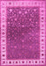 Machine Washable Persian Pink Traditional Rug, wshtr2085pnk