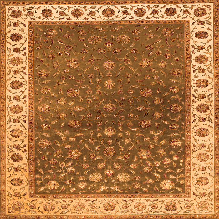 Serging Thickness of Persian Orange Traditional Rug, tr2085org