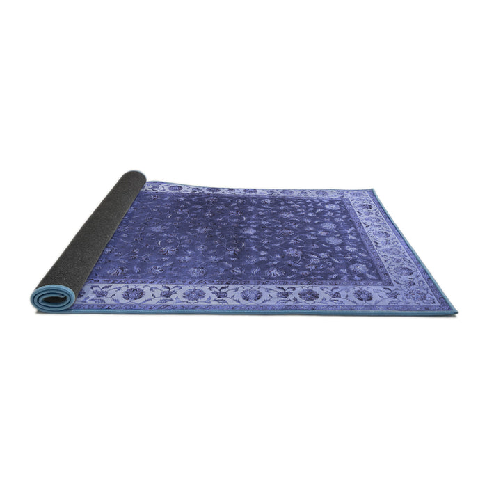 Sideview of Persian Blue Traditional Rug, tr2085blu