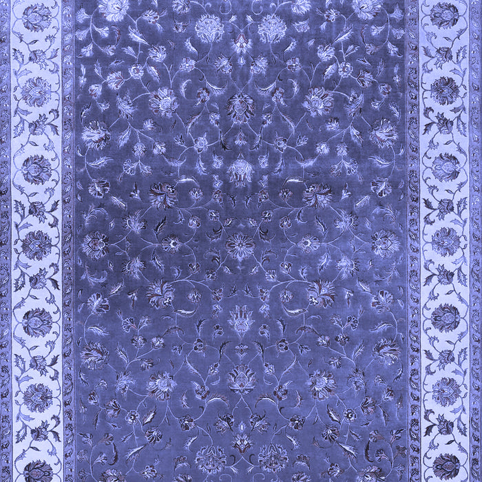 Machine Washable Persian Blue Traditional Rug, wshtr2085blu