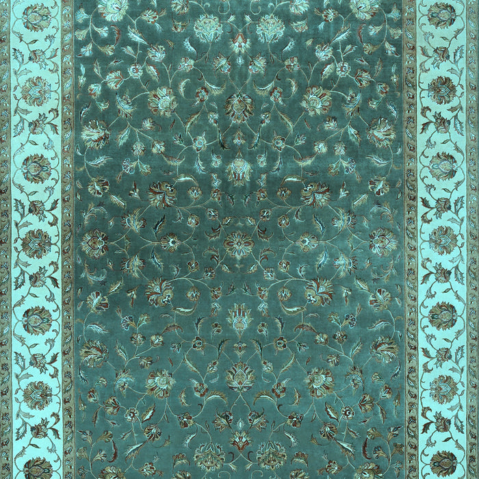 Machine Washable Persian Light Blue Traditional Rug, wshtr2085lblu