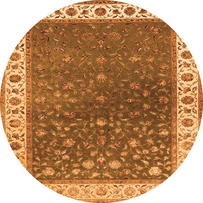 Square Persian Orange Traditional Rug, tr2085org