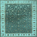 Square Persian Light Blue Traditional Rug, tr2085lblu