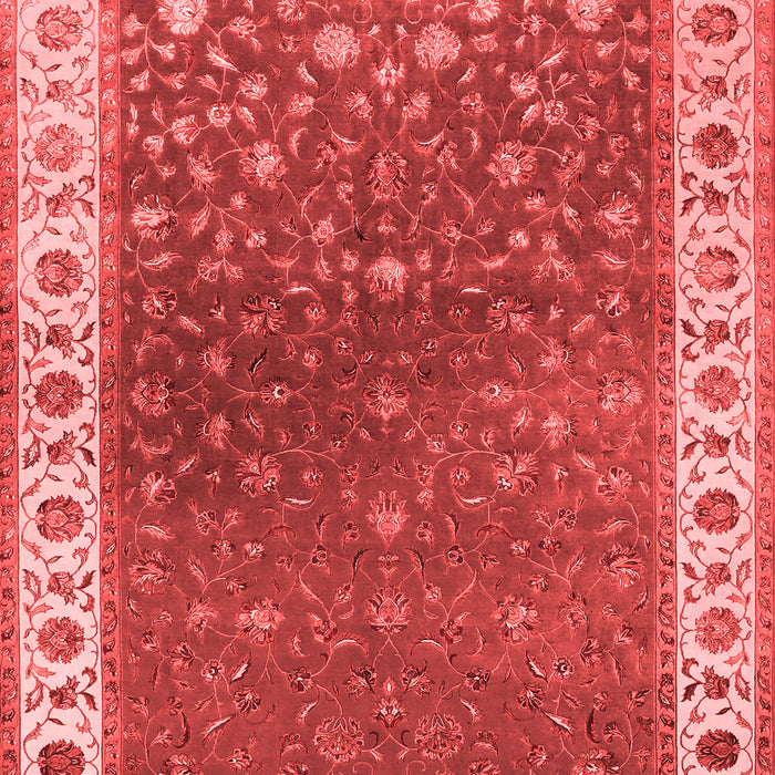 Machine Washable Persian Red Traditional Rug, wshtr2085red