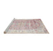 Sideview of Machine Washable Traditional Dusty Pink Rug, wshtr2086