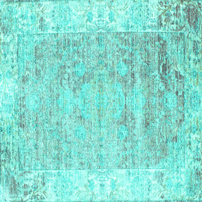 Square Persian Turquoise Traditional Rug, tr2086turq