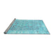 Sideview of Machine Washable Persian Light Blue Traditional Rug, wshtr2086lblu