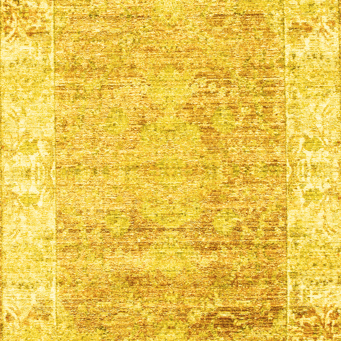 Machine Washable Persian Yellow Traditional Rug, wshtr2086yw