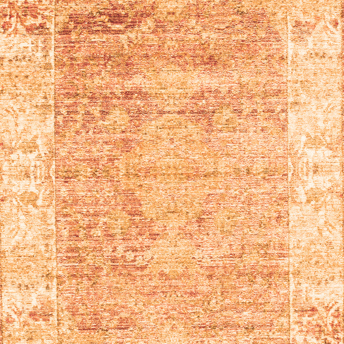Serging Thickness of Machine Washable Persian Orange Traditional Area Rugs, wshtr2086org