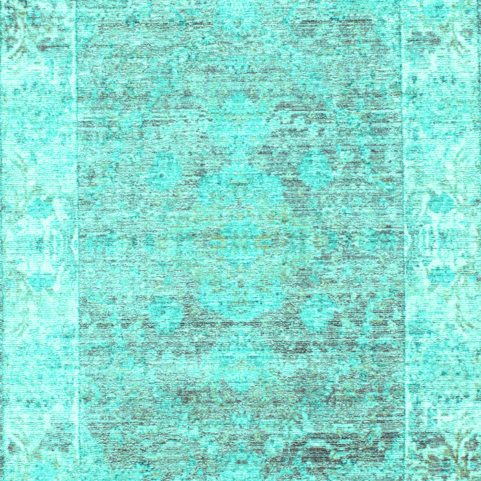 Machine Washable Persian Turquoise Traditional Area Rugs, wshtr2086turq