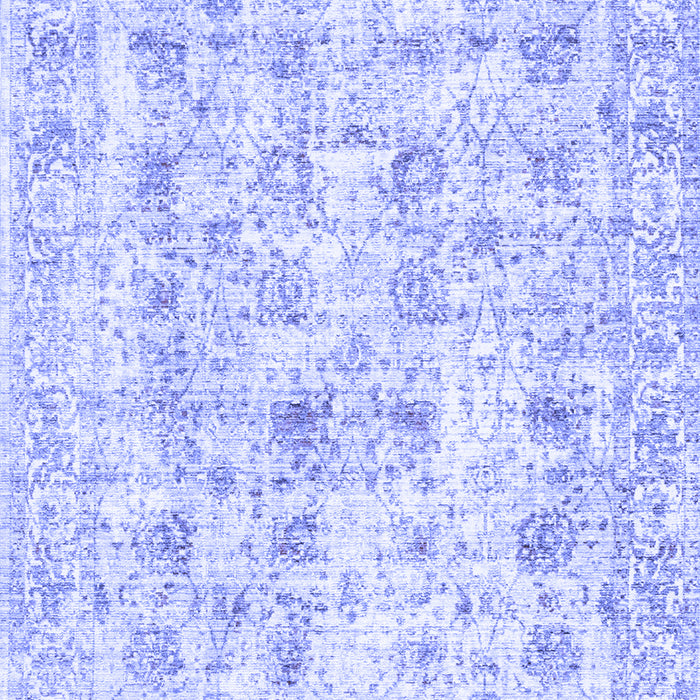 Machine Washable Persian Blue Traditional Rug, wshtr2087blu