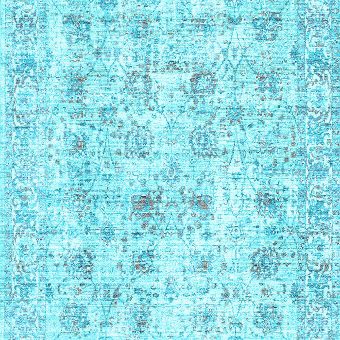 Machine Washable Persian Light Blue Traditional Rug, wshtr2087lblu
