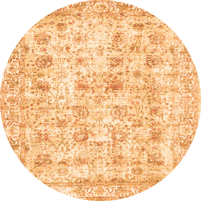 Machine Washable Persian Orange Traditional Area Rugs, wshtr2087org