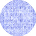 Round Persian Blue Traditional Rug, tr2087blu