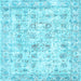 Square Machine Washable Persian Light Blue Traditional Rug, wshtr2087lblu