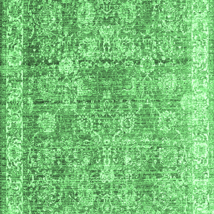 Machine Washable Persian Emerald Green Traditional Area Rugs, wshtr2088emgrn