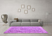 Machine Washable Persian Purple Traditional Area Rugs in a Living Room, wshtr2088pur