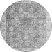 Machine Washable Persian Gray Traditional Rug, wshtr2088gry