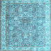 Square Persian Light Blue Traditional Rug, tr2088lblu