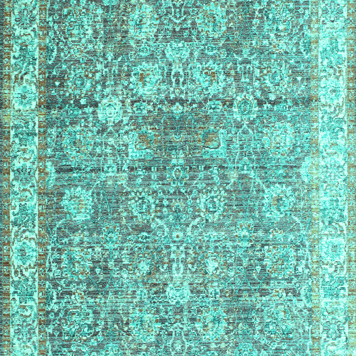Machine Washable Persian Turquoise Traditional Area Rugs, wshtr2088turq