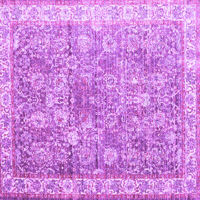 Square Machine Washable Persian Purple Traditional Area Rugs, wshtr2088pur