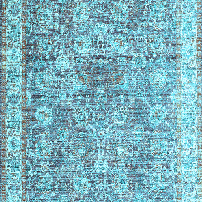 Machine Washable Persian Light Blue Traditional Rug, wshtr2088lblu