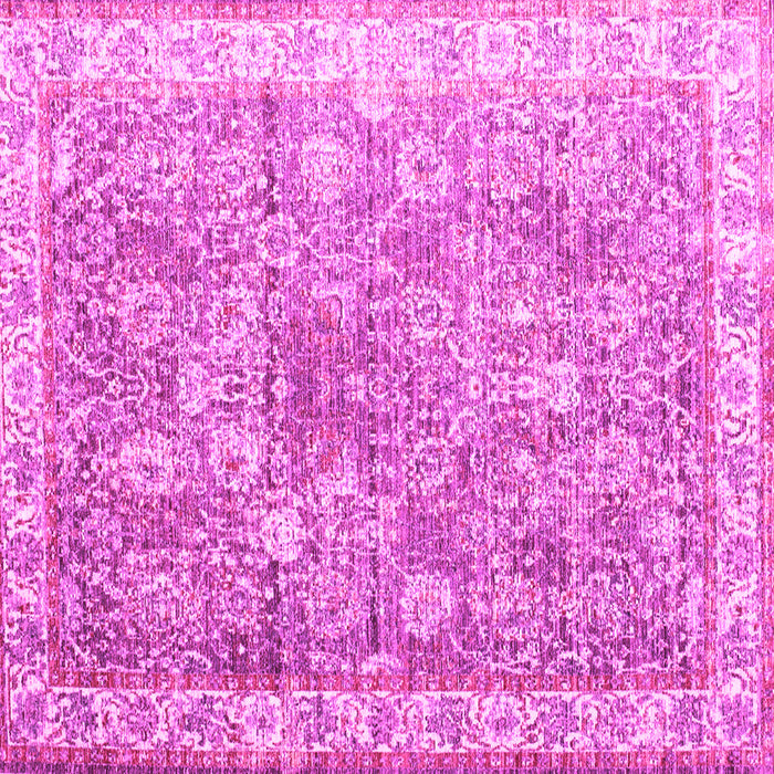 Square Machine Washable Persian Pink Traditional Rug, wshtr2088pnk