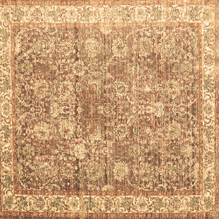 Square Machine Washable Persian Brown Traditional Rug, wshtr2088brn