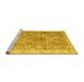 Sideview of Machine Washable Persian Yellow Traditional Rug, wshtr2088yw