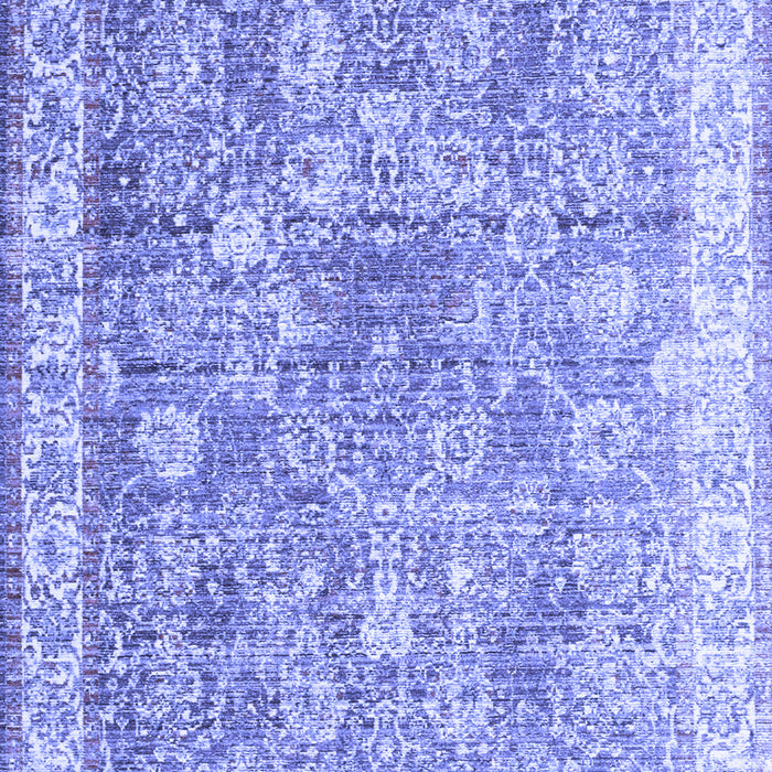 Machine Washable Persian Blue Traditional Rug, wshtr2088blu