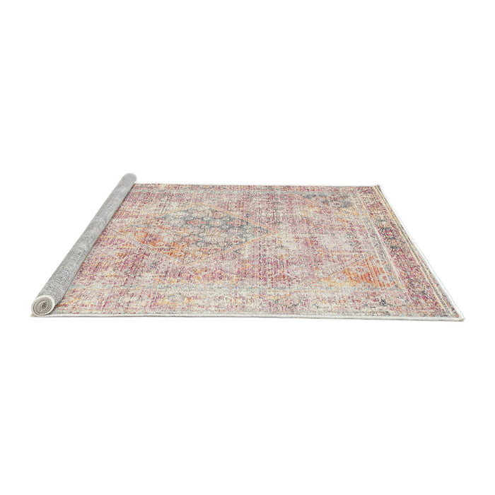 Sideview of Machine Washable Traditional Gold Rug, wshtr2089