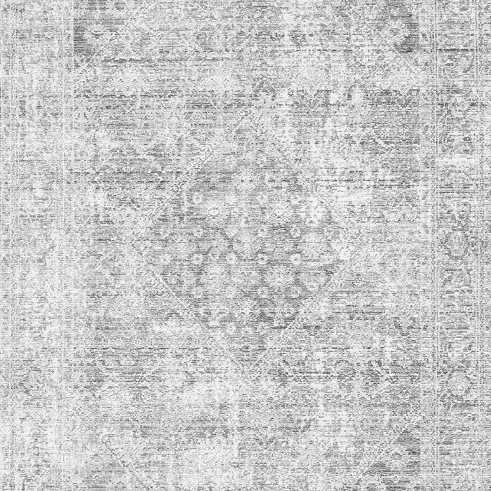 Serging Thickness of Machine Washable Persian Gray Traditional Rug, wshtr2089gry