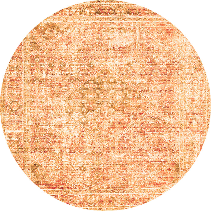 Machine Washable Persian Orange Traditional Area Rugs, wshtr2089org