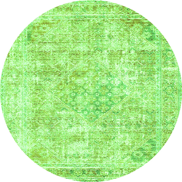 Machine Washable Persian Green Traditional Area Rugs, wshtr2089grn