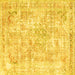 Square Persian Yellow Traditional Rug, tr2089yw